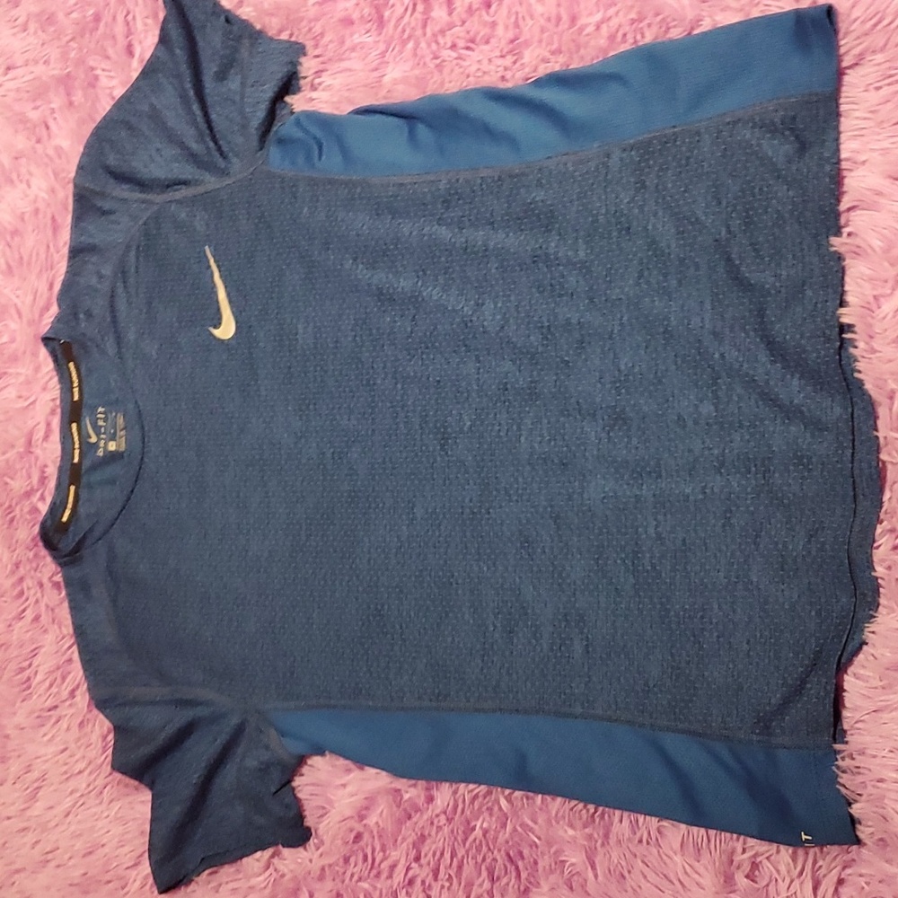 Nike Running Dri-Fit Light & Dark blue, Men's Shirt size M